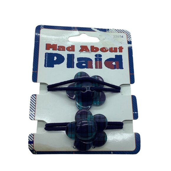 Vtg 1998 Goody Mad About Plaid Fashion Ponytailers NEW Academia School Uniform - Picture 3 of 3